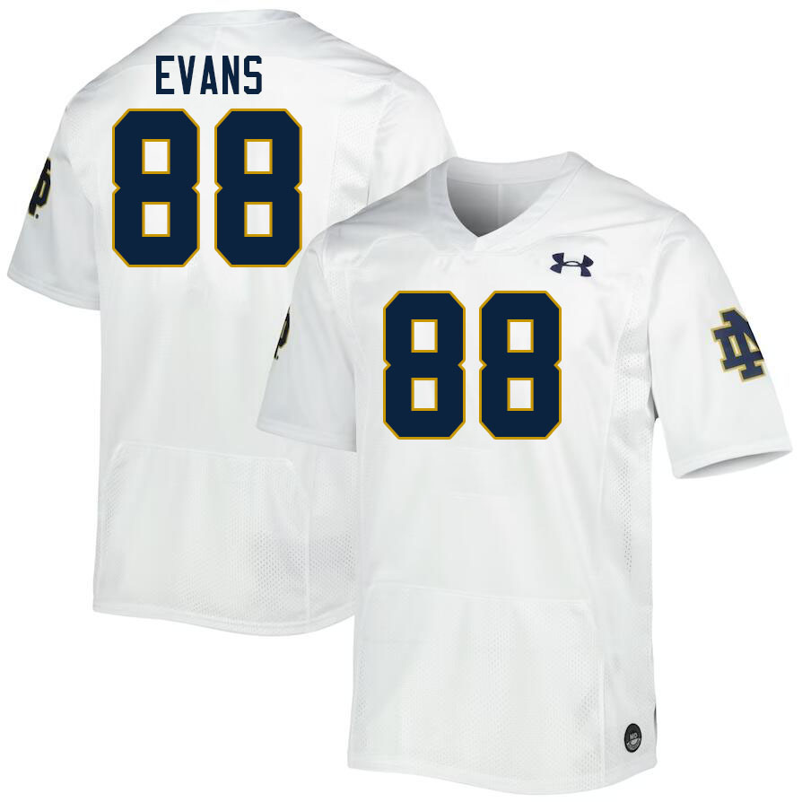 Men #88 Mitchell Evans Notre Dame Fighting Irish College Football Jerseys Stitched-White